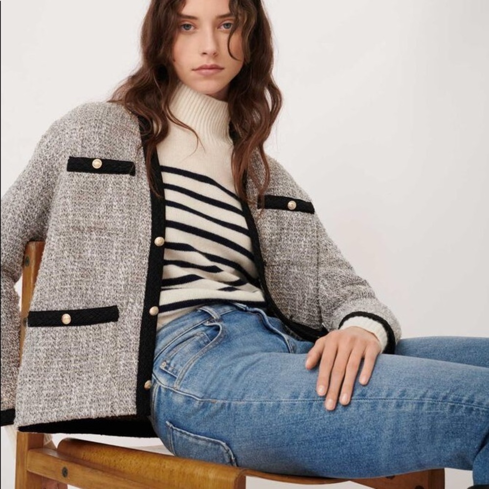 NWT Maje Style Tweed Cardigan